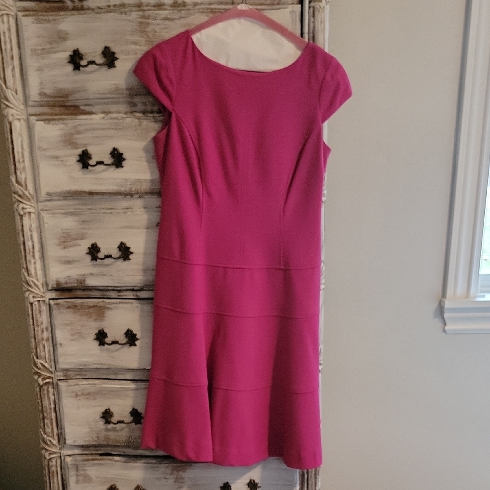 Elegant Pink Cap Sleeve Dress, Anne Klein